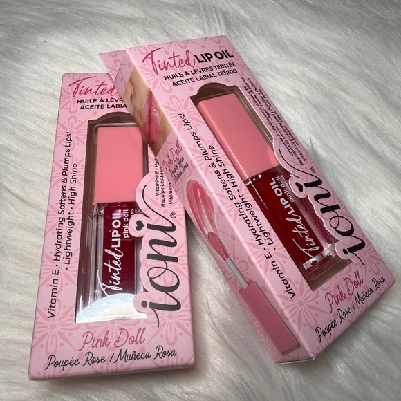 Tinted lip oil Pink Doll set of two BRAND NEW VIRAL - Picture 1 of 3